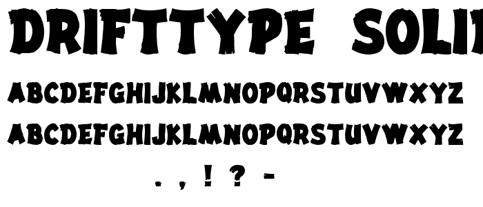 DriftType Solid font